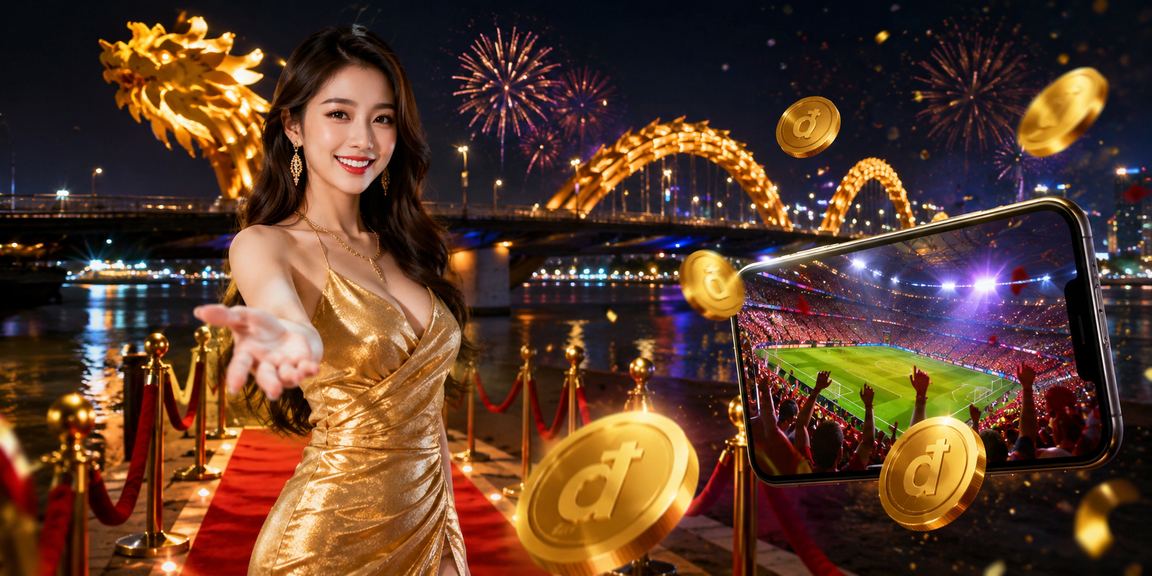Người phụ nữ Việt Nam tại Đà Nẵng xem kết quả xổ số và kiểm tra mã voucher trên điện thoại